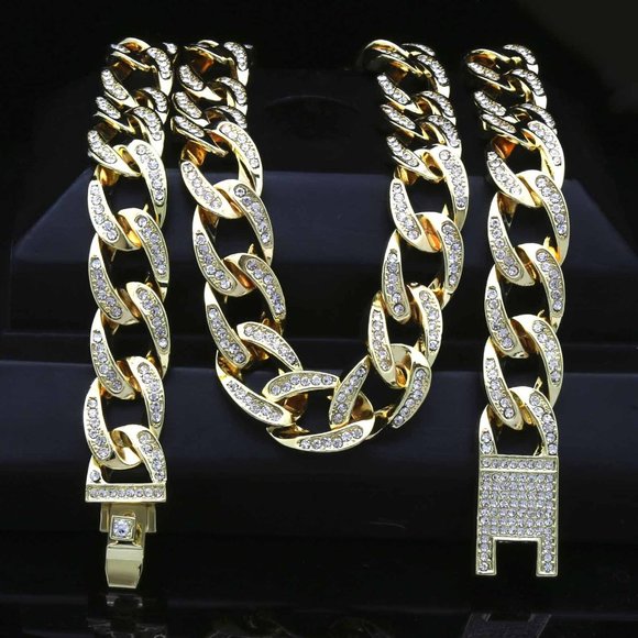 14k Gold 16mm 30" Cuban Chain - Picture 2 of 8